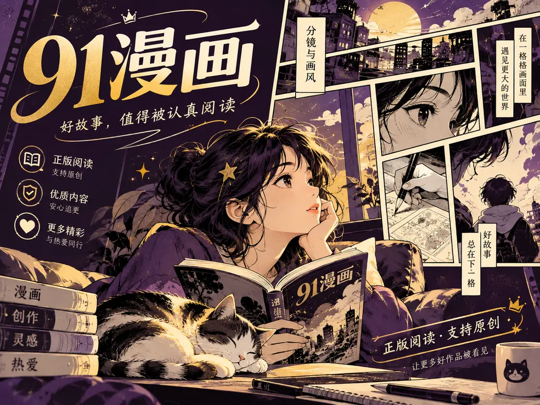 91漫画主题编辑插画
